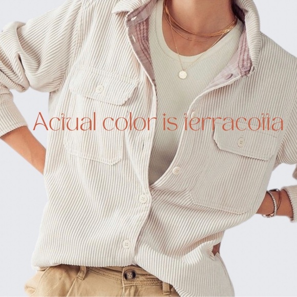 💕LAST1️⃣💕New Reversible Corduroy Plaid Spring Fall Women’s Shacked - Picture 7 of 11